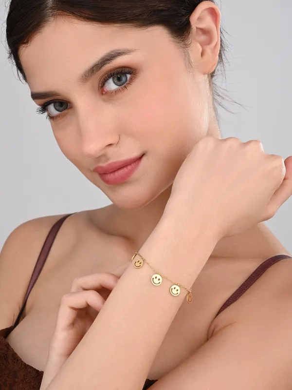 Cute_Smiley_Charm_Bracelet_-_Stainless_Steel,_Tarnish-Resistant