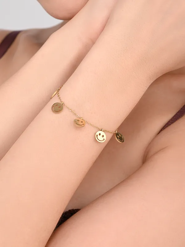 Cute_Smiley_Charm_Bracelet_-_Stainless_Steel,_Tarnish-Resistant
