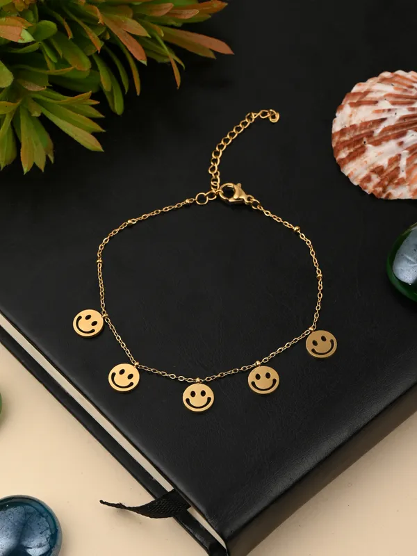 Cute_Smiley_Charm_Bracelet_-_Stainless_Steel,_Tarnish-Resistant