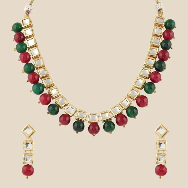 Multicolor_Single_Line_Kundan_Beads_Jewellery_Set_For_Women