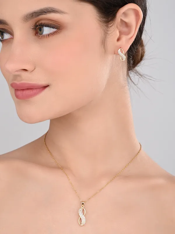 Gold_Plated_Sparkling_Infinity_Knot_Jewelry_Set.