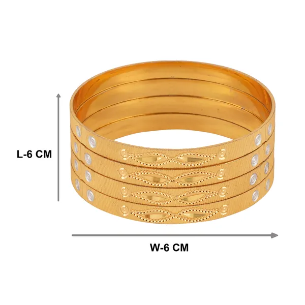 Set_Of_4_Gold_Plated_Traditional_Stone_Bangles_/Kada_For_Women