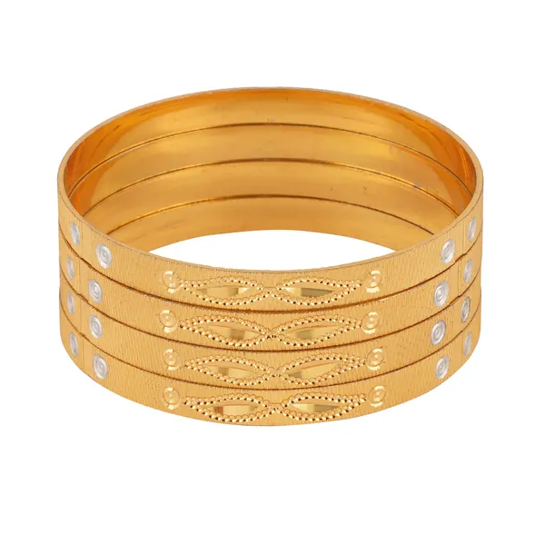 Set_Of_4_Gold_Plated_Traditional_Stone_Bangles_/Kada_For_Women