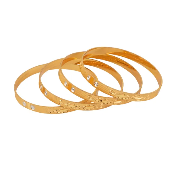 Set_Of_4_Gold_Plated_Traditional_Stone_Bangles_/Kada_For_Women