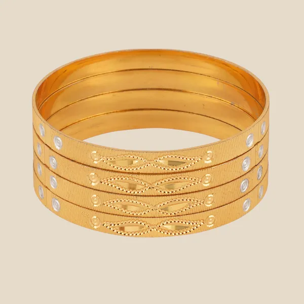 Set_Of_4_Gold_Plated_Traditional_Stone_Bangles_/Kada_For_Women