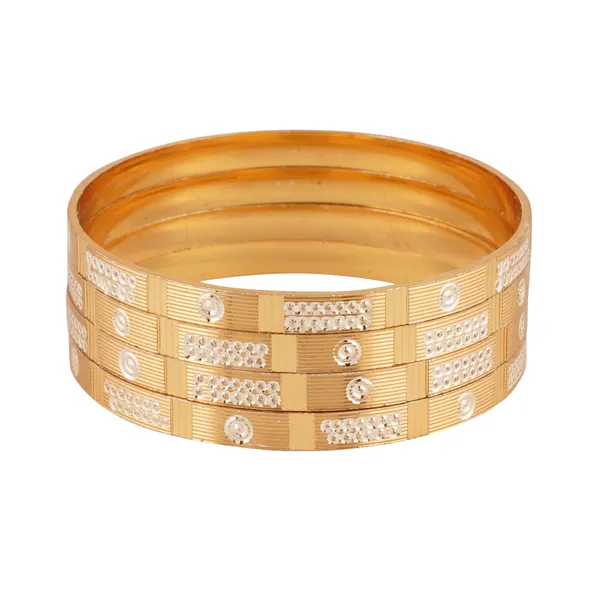 Set_Of_4_Gold_Plated_Traditional_Stone_Bangles_/Kada_For_Women