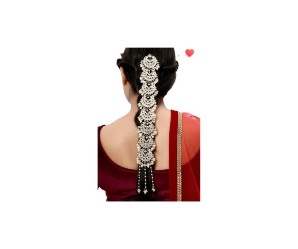 Gold_Plated_Handcrafted_Pearl_and_Kundan_Studded_Wedding_Hair_Braid_Choti_For_Women
