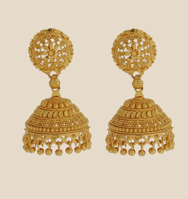 Gold_Oxidised_Punjabi_Bridal_Wedding_Fashion_Jhumka_Earrings_For_Women