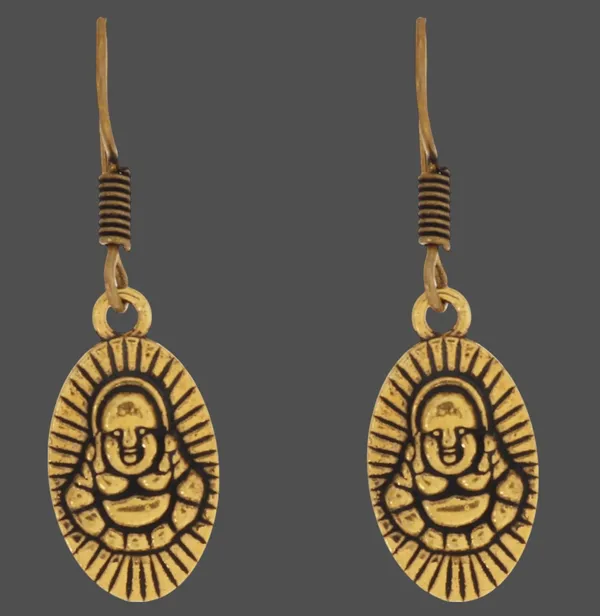 Gold_Oxidized_Laughing_Buddha_Fashion_Jewelry_Earrings_For_Women