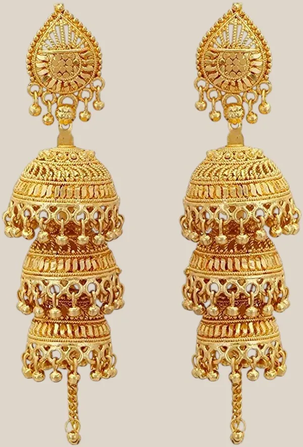 Gold_Plated_Traditional_3_Layers_Fashion_Jhumka_Earrings_For_Women