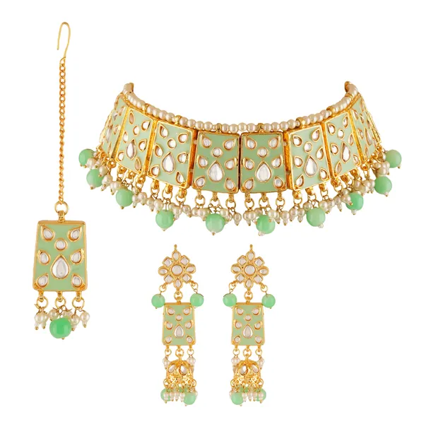 Gold_Plated_Traditional_Fashion_Jewelry_Designer_Necklace__Tikka_Set_For_Women