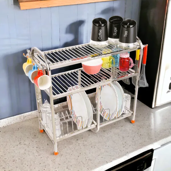 Amol®_Stainless_Steel_Wall_Mount_Dish_Rack_–_24x24_Inch_Medium_Size_Kitchen_Organizer_with_Glass_Hanger,_Plate_Holder_&_Utensils_Drainer_Stand