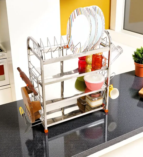 AMOL®_Premium_3-Tier_Stainless_Steel_Kitchen_Rack_|_Rust-Proof_Dish_&_Utensil_Organizer_for_Modern_Indian_Kitchens_|_Space-Saving_Over-the-Sink_Storage_Rack_(22x18_Inches)