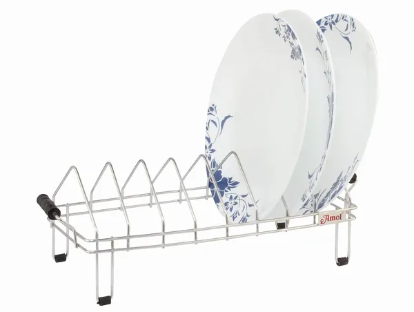 Dish_Holder_For_12_Plates_Stainless_Steel_Dish_Stand/Dish_Rack_15.5_X_6.5_X_6_Inch