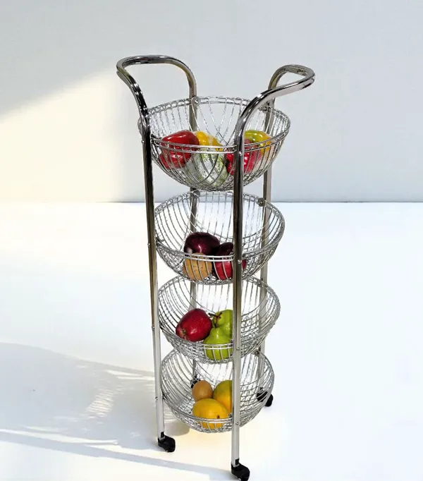 Amol®_Premium_Stainless_Steel_4-Basket_Kitchen_Trolley_–_Multipurpose_Storage_Rack_with_Heavy-Duty_Wheels_for_Vegetables,_Fruits_&_Kitchen_Essentials