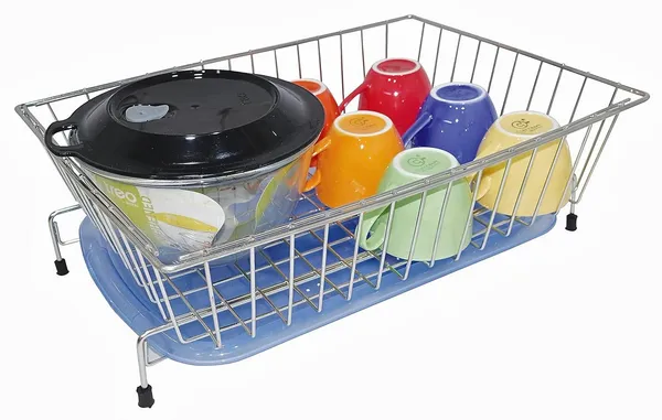 Amol®_Stainless_Steel_Kitchen_Basket_With_Drain_Tray_|_Dish_Drainer_Basket_For_Utensils_|_Drying_Rack_For_Kitchen_Platform_|_Rust-Proof_Utensil_Stand_&_Storage_Organizer_(Made_In_India)_38_X_26_X_8_Cm