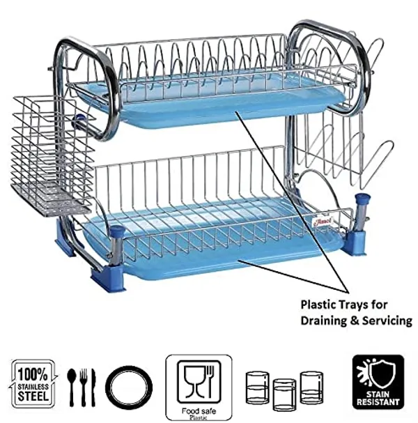 Amol®_2-Tier_Bartan_Stand_|_Stainless_Steel_Kitchen_Rack_with_Tumbler_&_Spoon_Holder_|_Vessels_Organizer_for_Dish_Drying_–_Pathra_Stand_|_Paatre_Thatti_|_Aduppu_Thatti_|_Saman_Rack_|_Wall_Mount_or_Platform_Use