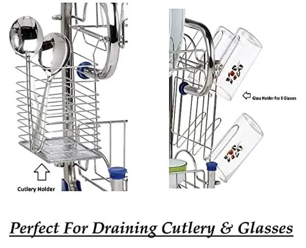 Amol®_2-Tier_Bartan_Stand_|_Stainless_Steel_Kitchen_Rack_with_Tumbler_&_Spoon_Holder_|_Vessels_Organizer_for_Dish_Drying_–_Pathra_Stand_|_Paatre_Thatti_|_Aduppu_Thatti_|_Saman_Rack_|_Wall_Mount_or_Platform_Use