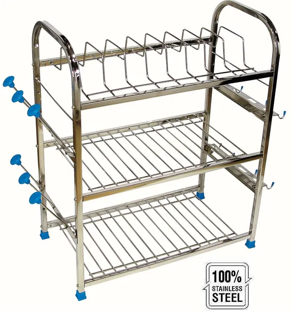 Pure_Stainless_Steel_Dish_|_Cutlery_|_Glass_Holder_|_Wallmount|_Plate_|_Organizer_Utensil_Kitchen_Rack_25.4D_X_45.7W_X_55.9H_Cm