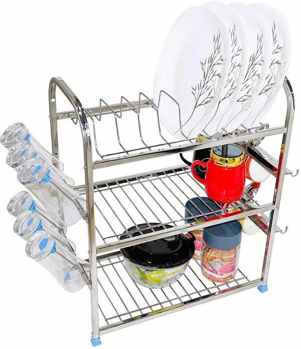 Pure_Stainless_Steel_Dish_|_Cutlery_|_Glass_Holder_|_Wallmount|_Plate_|_Organizer_Utensil_Kitchen_Rack_25.4D_X_45.7W_X_55.9H_Cm
