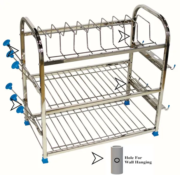 Amol®_Premium_Stainless_Steel_3-Tier_Kitchen_Rack_–_Rust-Proof_Wall_Mount_&_Countertop_Utensil_Organizer_with_Glass,_Spoon_&_Cup_Holders_for_Modern_Modular_Kitchens