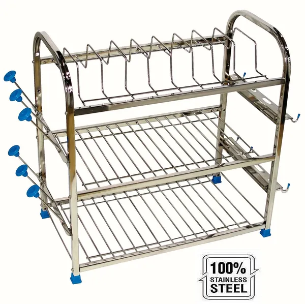 Amol®_Premium_Stainless_Steel_3-Tier_Kitchen_Rack_–_Rust-Proof_Wall_Mount_&_Countertop_Utensil_Organizer_with_Glass,_Spoon_&_Cup_Holders_for_Modern_Modular_Kitchens