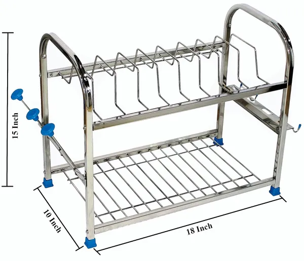 Pure_Stainless_Steel_Dish_|_Plate_|_Cutlery_|_Glasses_|_Wallmount|_Plate_|_Organizer_Utensil_Kitchen_Rack_25.4D_X_45.7W_X_38.1H_Cm