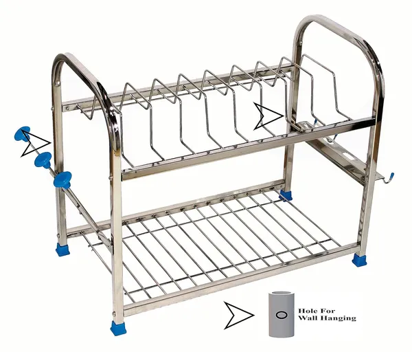 Pure_Stainless_Steel_Dish_|_Plate_|_Cutlery_|_Glasses_|_Wallmount|_Plate_|_Organizer_Utensil_Kitchen_Rack_25.4D_X_45.7W_X_38.1H_Cm