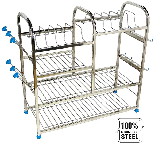 Pure_Stainless_Steel_Dish_|_Cutlery_|_Glasses_|_Wall_mount|_Plate_|_Organizer_Utensil_Kitchen_Rack_25.4D_X_61W_X_61H_Cm