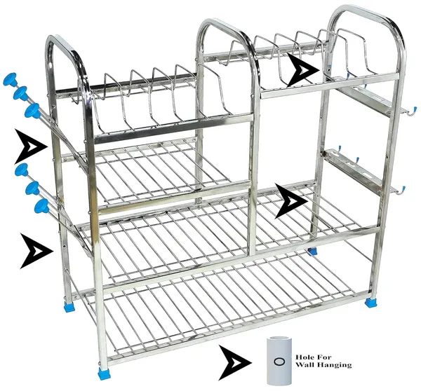 Pure_Stainless_Steel_Dish_|_Cutlery_|_Glasses_|_Wall_mount|_Plate_|_Organizer_Utensil_Kitchen_Rack_25.4D_X_61W_X_61H_Cm