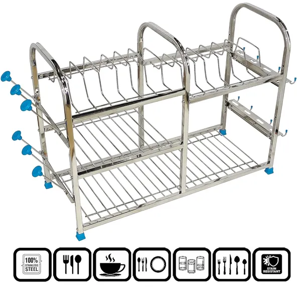 Pure_Stainless_Steel_Dish_|_Cutlery_|_Glasses_|_Wall_mount|_Crookery_|_Organizer_Utensil_Kitchen_Rack_25.4D_X_61W_X_45.7H_Cm