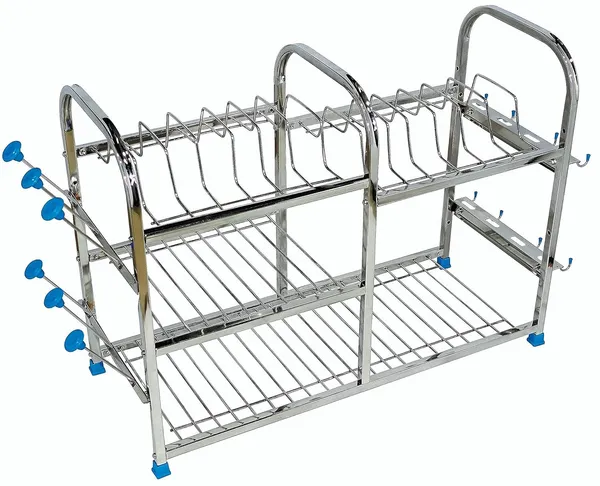 Pure_Stainless_Steel_Dish_|_Cutlery_|_Glasses_|_Wall_mount|_Crookery_|_Organizer_Utensil_Kitchen_Rack_25.4D_X_61W_X_45.7H_Cm
