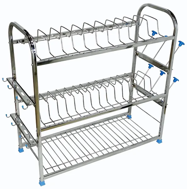 Pure_Stainless_Steel_Dish_|_Cutlery_|_Glasses_|_Wall_mount|_Plate_|_Utensil_Organizer_Kitchen_Stand_25.4D_X_61W_X_63.5H_Cm