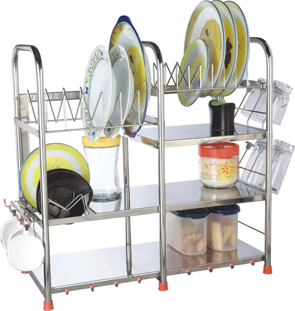 Stainless_Steel_Kitchen_Dish_Rack_|_Vessels_Stand_|_Utensils_Holder_|_Table_Top_|_Wall_Mount_Stand_|_Kitchen_Organizer_|_Steel_Kitchen_Rack_|_24_X_24_Medium_Size