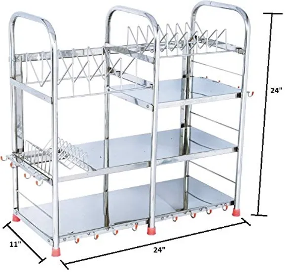 Stainless_Steel_Kitchen_Dish_Rack_|_Vessels_Stand_|_Utensils_Holder_|_Table_Top_|_Wall_Mount_Stand_|_Kitchen_Organizer_|_Steel_Kitchen_Rack_|_24_X_24_Medium_Size