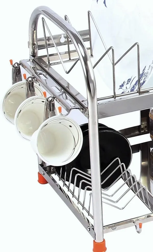 Amol®_Stainless_Steel_Dish_Rack_15_x_18_x_11_in_—_Kitchen_Stand_&_Organizer_Rack_|_Plate,_Cutlery_&_Utensil_Holder