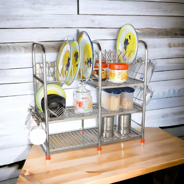 Stainless_Kitchen_Rack_(24_*_24_*_11_Utensils_Rack_Modern_6_Glass_Table_Top/Wall_Mounting_With_Spoon_Holder)