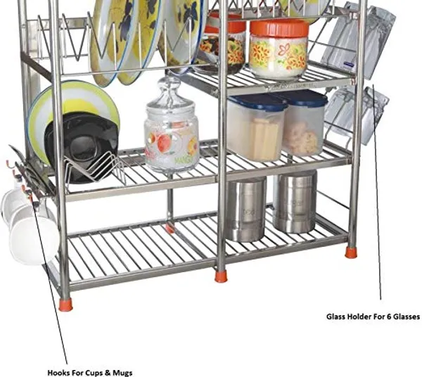 Stainless_Kitchen_Rack_(24_*_24_*_11_Utensils_Rack_Modern_6_Glass_Table_Top/Wall_Mounting_With_Spoon_Holder)