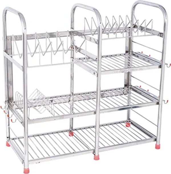 Stainless_Kitchen_Rack_(24_*_24_*_11_Utensils_Rack_Modern_6_Glass_Table_Top/Wall_Mounting_With_Spoon_Holder)