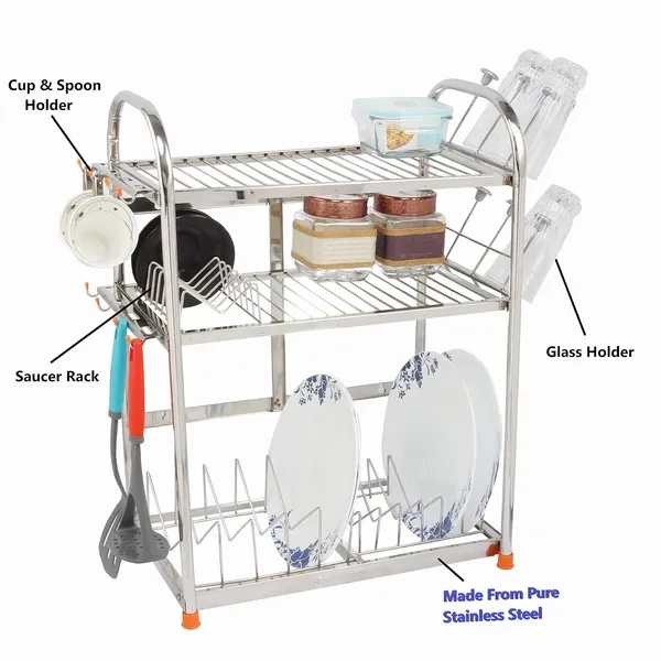 Stainless_Steel_Dish/Utensils/Glass/Tabletop/Wall_Mount/Kitchen_Organizer_Rack_27.9D_X_45.7W_X_63.5H_Cm