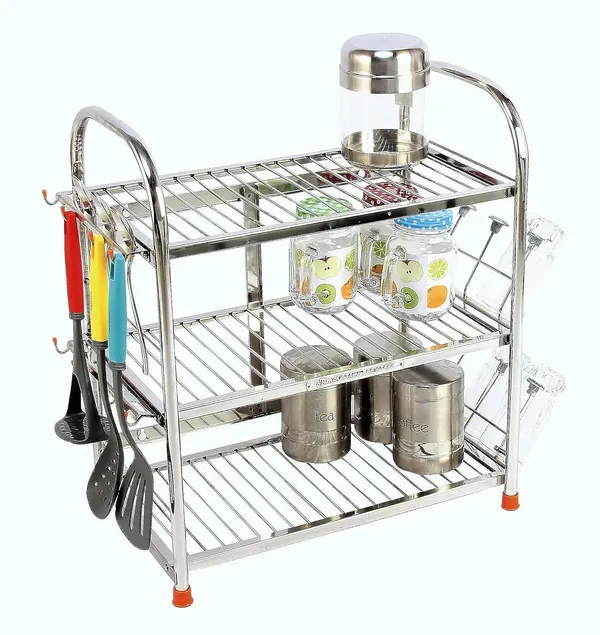 Stainless_Steel_Kitchen_Stand_For_Utensils_Rack_|_Vessels_Organizer_|_Containers_Stand_|_Glasses_Hanger_|_Wall_Mount_&_Table_Top_3_Layer_21_X_18_Inch_Kitchen_Rack_Medium_Size