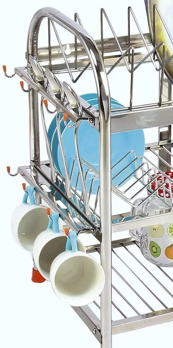 Stainless_Steel_Dish_Rack/Utensils_Stand/Cutlery_Rack/Kitchen_Organizer/Dish_Drainer_Rack_27.9D_X_45.7W_X_45.7H_Cm