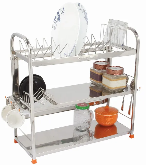 Stainless_Steel_Dish_Rack/Utensils_Stand/Vessels_Rack/Bartan_Stand/Crockery_Rack/Kitchen_Organizer_22.9D_X_55.9W_X_55.9H_Cm
