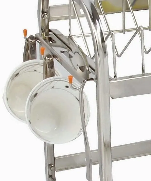 AMOL®_Premium_Stainless_Steel_Dish_Rack_–_2-Tier_Utensils_Organizer_with_Plate_&_Cup_Holders_|_Rust_Proof_Wall_Mount_Kitchen_Stand_&_Space-Saving_Dish_Drainer_for_Modern_Indian_Kitchens