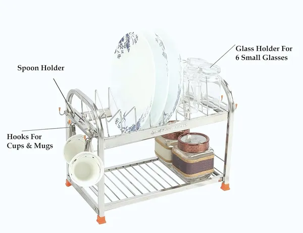 Stainless_Kitchen_Rack_(12_*_15_*_09_Utensils_Rack_Modern_6_Glass_Table_Top/Wall_Mounting_With_Spoon_Holder)