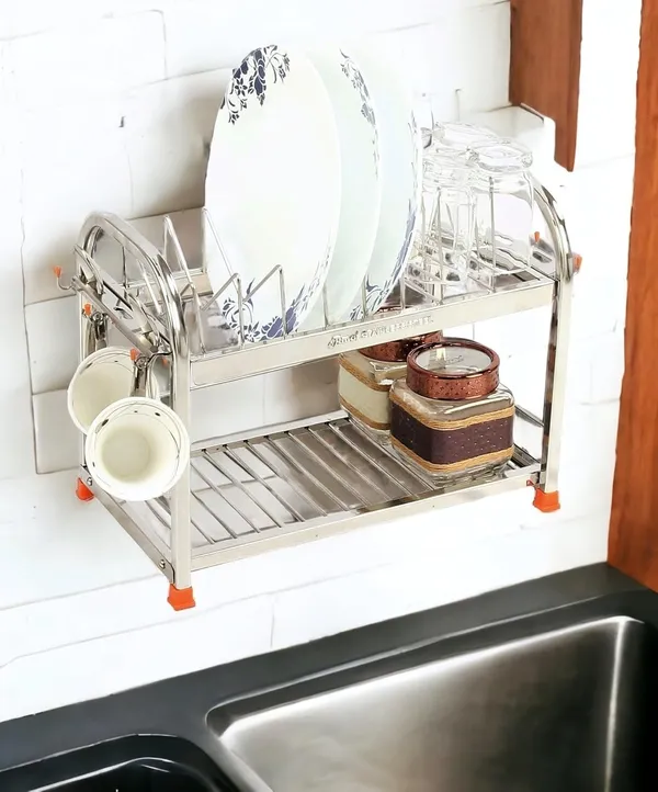 Stainless_Kitchen_Rack_(12_*_15_*_09_Utensils_Rack_Modern_6_Glass_Table_Top/Wall_Mounting_With_Spoon_Holder)