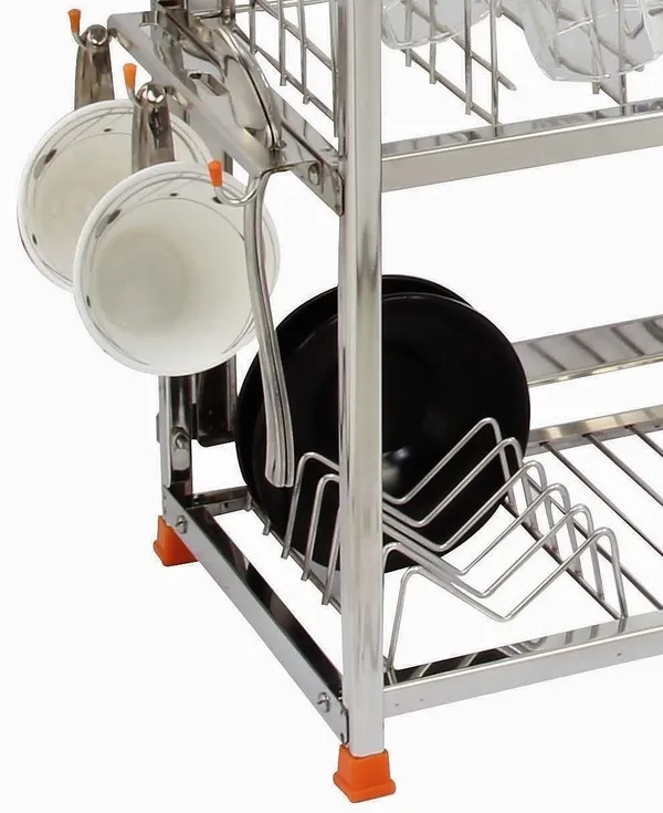 Amol®_Premium_Stainless_Steel_Kitchen_Rack_–_Multi-Purpose_Dish_Drainer,_Utensils_Organizer_with_9_Glass_Holder_|_Wall_Mount_&_Countertop_Rust_Resistant_Heavy_Duty_Stand_for_Modern_Kitchens