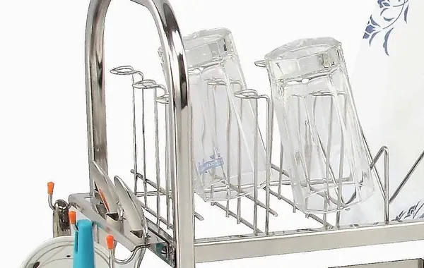 AMOL®_Stainless_Steel_Dish_Rack_&_Kitchen_Organizer_|_Wall-Mount/Table-Top_Plate,_Glass_&_Spoon_Holder_|_Rust-Proof_Utensils_Stand_for_Small_Modular_Kitchens_|_Bartan_/_Pathiram_/_Bhandi_/_Thali_Rack