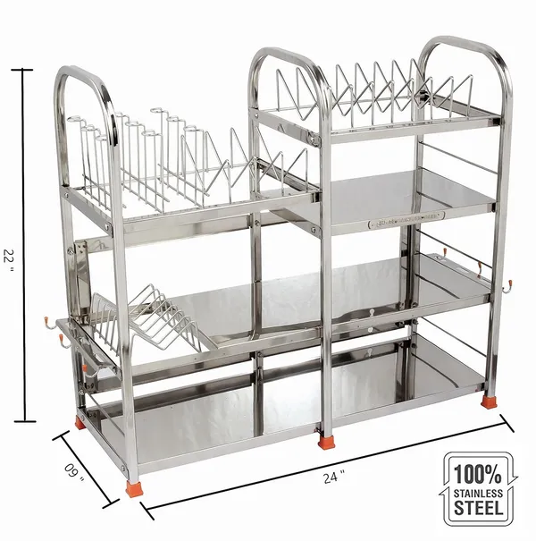 Stainless_Steel_Dish_Rack_|_Wall_Mount_Stand_|_Utensils_Stand_|_Kitchen_Organizer_Rack_|_Spoon_Holder_|_Glass_Hanger_|_Multipurpose_Kitchen_Accessories_Rack_22X24_Inch