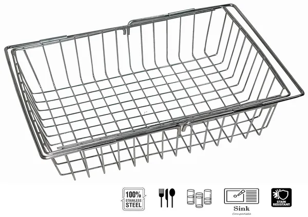 Amol®_Stainless_Steel_Sink_|_Dish_|_Utensils_Rack_|_Sink_Organizers_For_Modern_Kitchen_|_Kitchen_Sink_Drain_Basket_|_Kitchen_Sink_Organizer_38_X_26_X_8_Cm